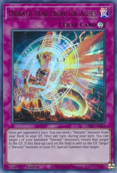 Hieratic Seal from the Ashes [GFTP-EN058] Ultra Rare | Gamers Paradise