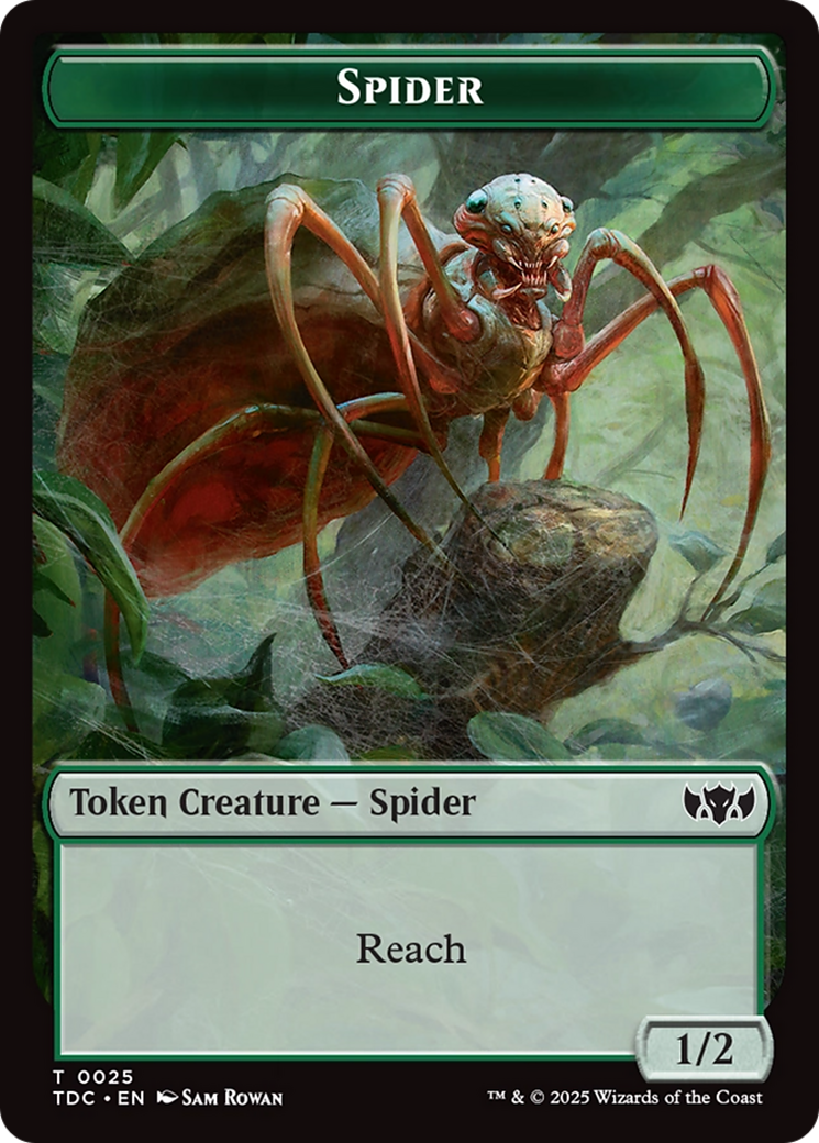 Spider // Bird Double-Sided Token [Tarkir: Dragonstorm Commander Tokens] | Gamers Paradise