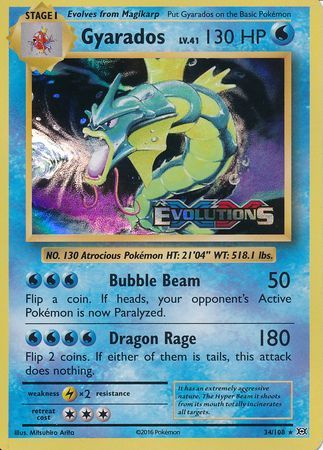 Gyarados (34/108) (XY Evolutions Prerelease) [XY: Black Star Promos] | Gamers Paradise