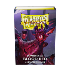 Dragon Shield: Japanese Size 60ct Sleeves - Blood Red (Matte) | Gamers Paradise