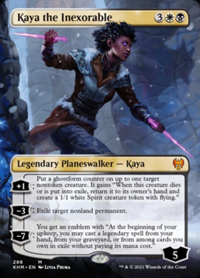 Kaya the Inexorable (Borderless) [Kaldheim] | Gamers Paradise
