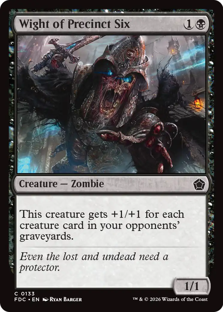Wight of Precinct Six [Foundations Commander] | Gamers Paradise