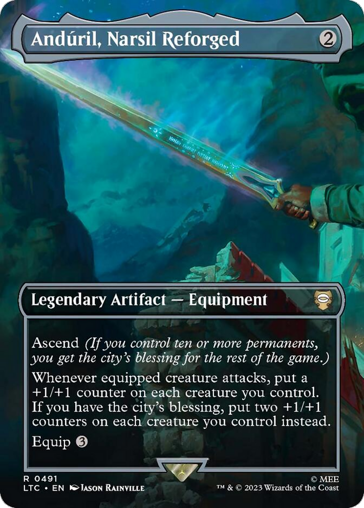 Anduril, Narsil Reforged (Borderless) [The Lord of the Rings: Tales of Middle-Earth Commander] | Gamers Paradise