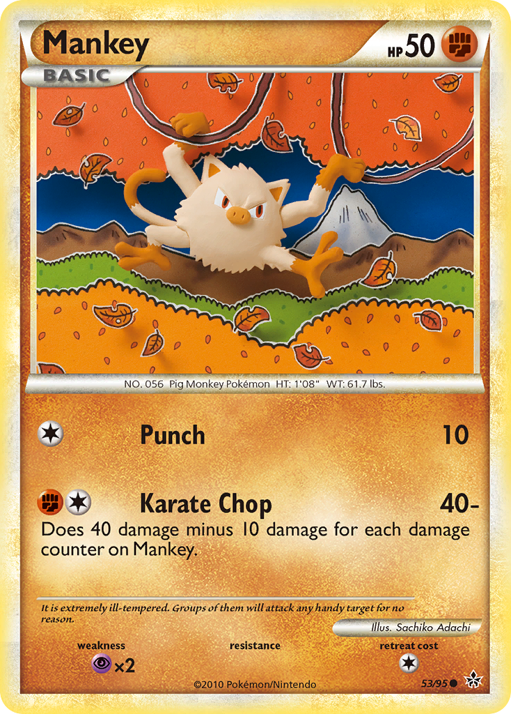 Mankey (53/95) [HeartGold & SoulSilver: Unleashed] | Gamers Paradise