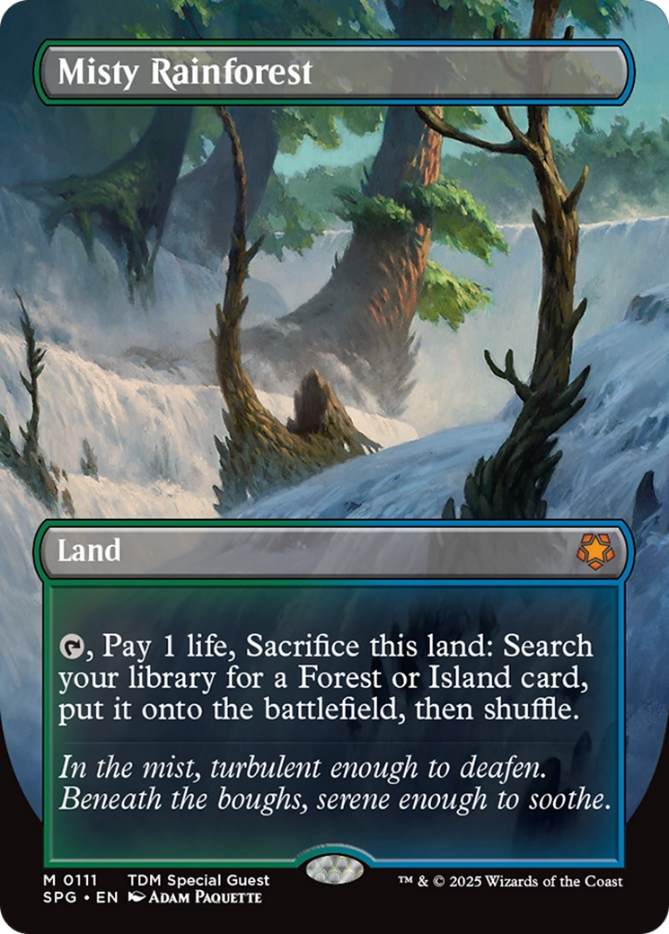 Misty Rainforest (Borderless) [Tarkir: Dragonstorm Special Guests] | Gamers Paradise