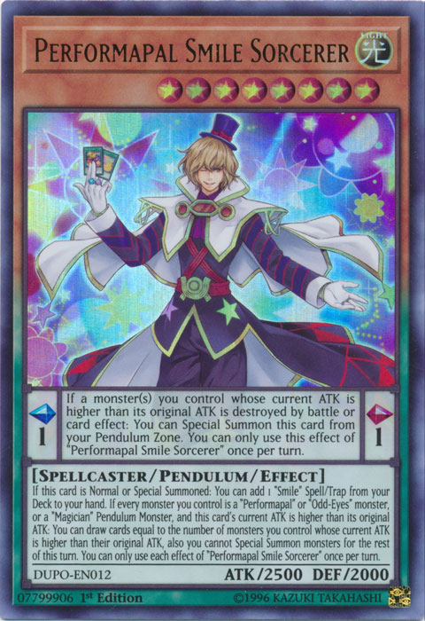 Performapal Smile Sorcerer [DUPO-EN012] Ultra Rare | Gamers Paradise