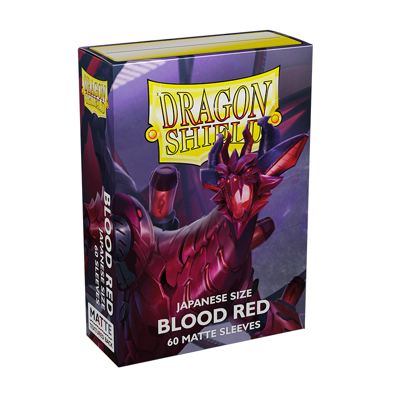 Dragon Shield: Japanese Size 60ct Sleeves - Blood Red (Matte) | Gamers Paradise