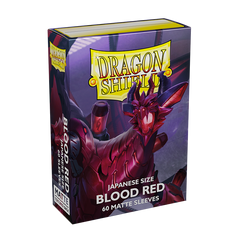 Dragon Shield: Japanese Size 60ct Sleeves - Blood Red (Matte) | Gamers Paradise