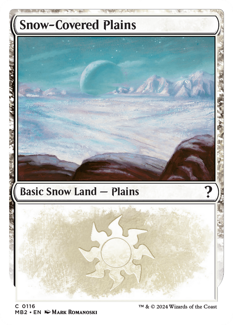 Snow-Covered Plains (White Border) [Mystery Booster 2] | Gamers Paradise