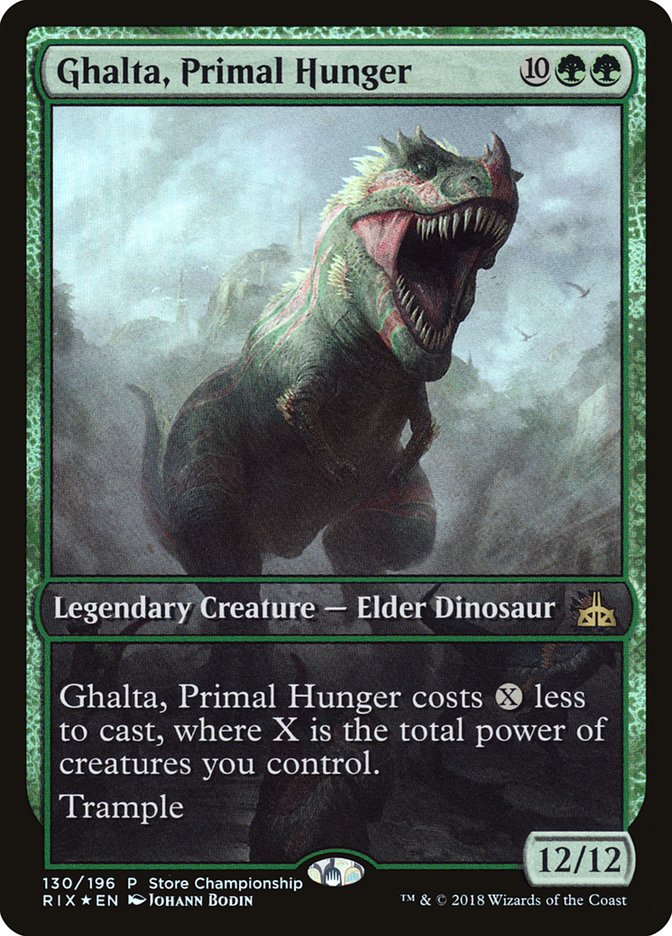 Ghalta, Primal Hunger (Store Championship) (Full Art) [Rivals of Ixalan Promos] | Gamers Paradise