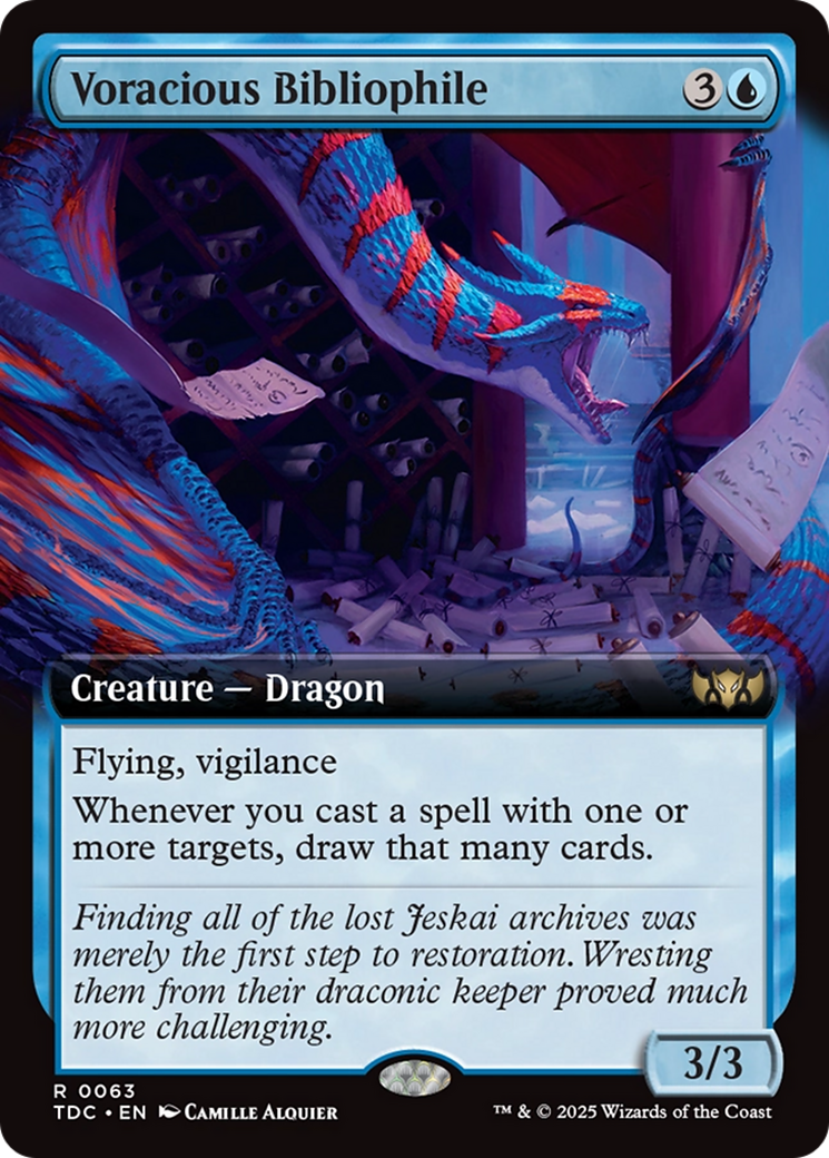 Voracious Bibliophile (Extended Art) [Tarkir: Dragonstorm Commander] | Gamers Paradise