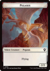 Contract // Pegasus Double-Sided Token [Secrets of Strixhaven Commander Tokens] | Gamers Paradise