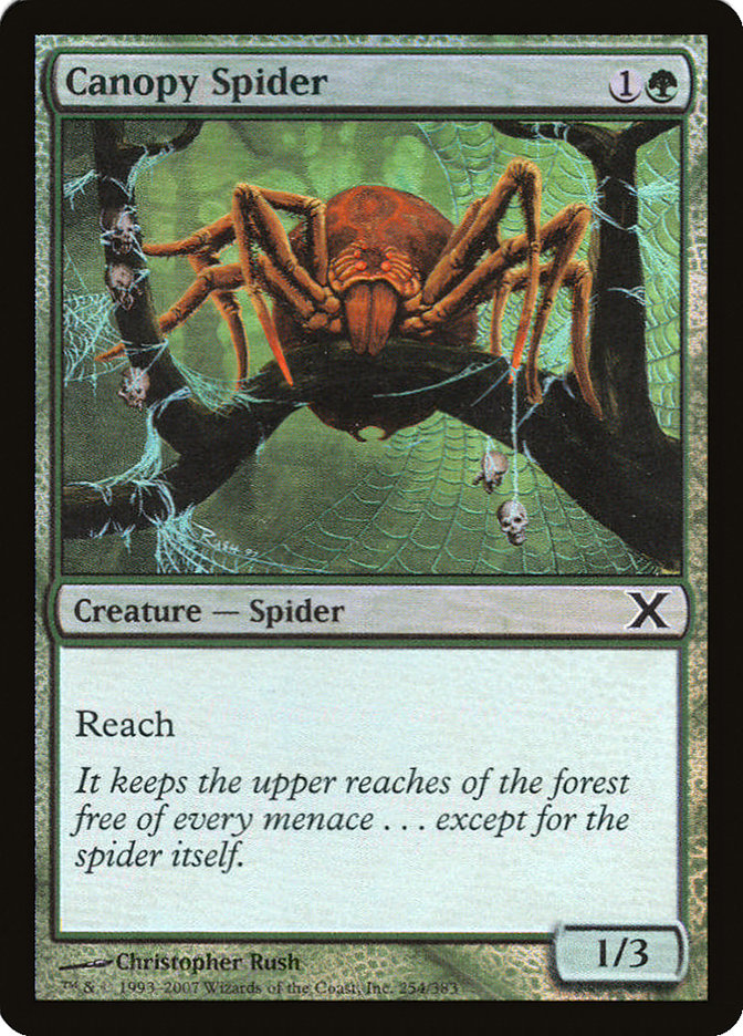 Canopy Spider (Premium Foil) [Tenth Edition] | Gamers Paradise
