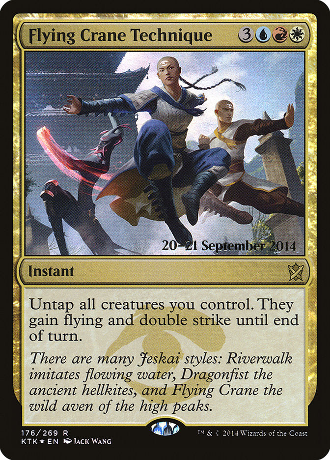 Flying Crane Technique [Khans of Tarkir Prerelease Promos] | Gamers Paradise