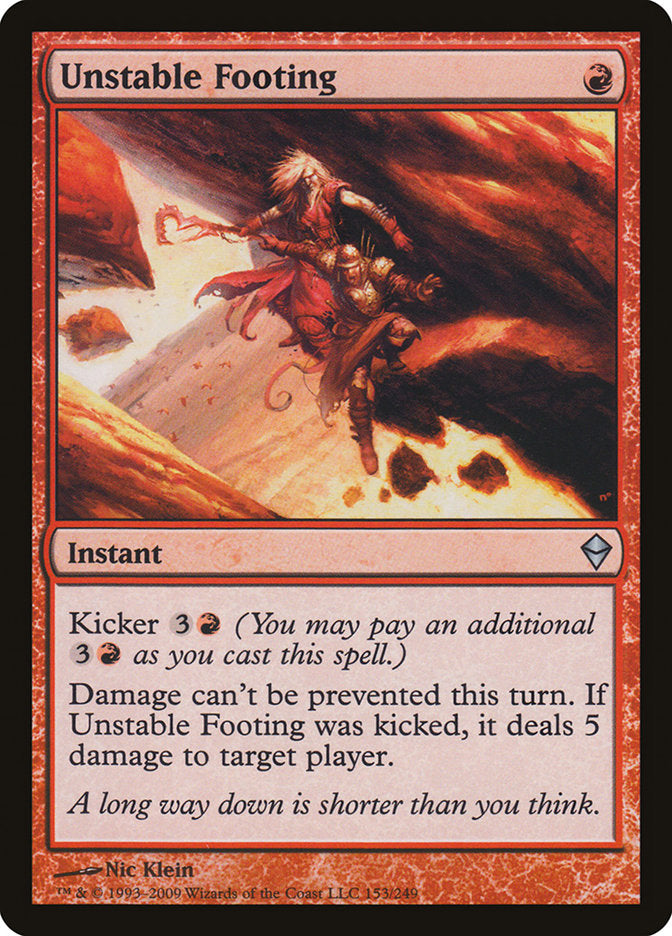 Unstable Footing [Zendikar] | Gamers Paradise