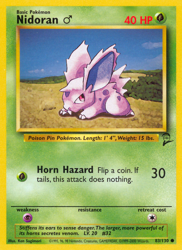 Nidoran (83/130) (Male) [Base Set 2] | Gamers Paradise