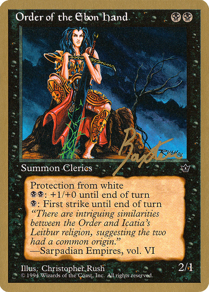 Order of the Ebon Hand (Rush) (George Baxter) [Pro Tour Collector Set] | Gamers Paradise