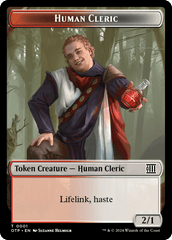 Human Cleric // Plot Double-Sided Token [Outlaws of Thunder Junction Tokens] | Gamers Paradise