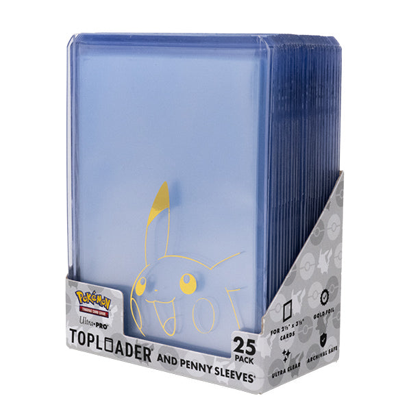 3x4 card sleeves Ultra Pro Pikachu Toploader and Penny Sleeves Combo Pack