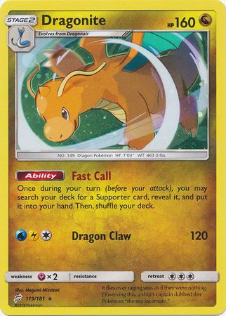 Dragonite (119/181) (Cosmos Holo) [Sun & Moon: Team Up] | Gamers Paradise