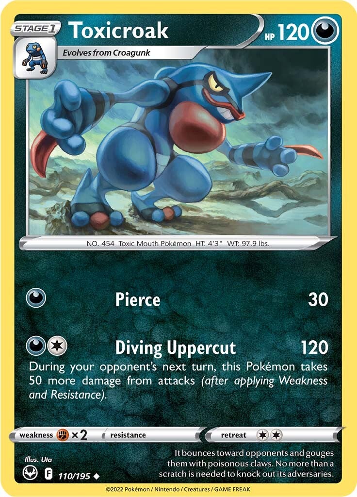 Toxicroak (110/195) [Sword & Shield: Silver Tempest] | Gamers Paradise