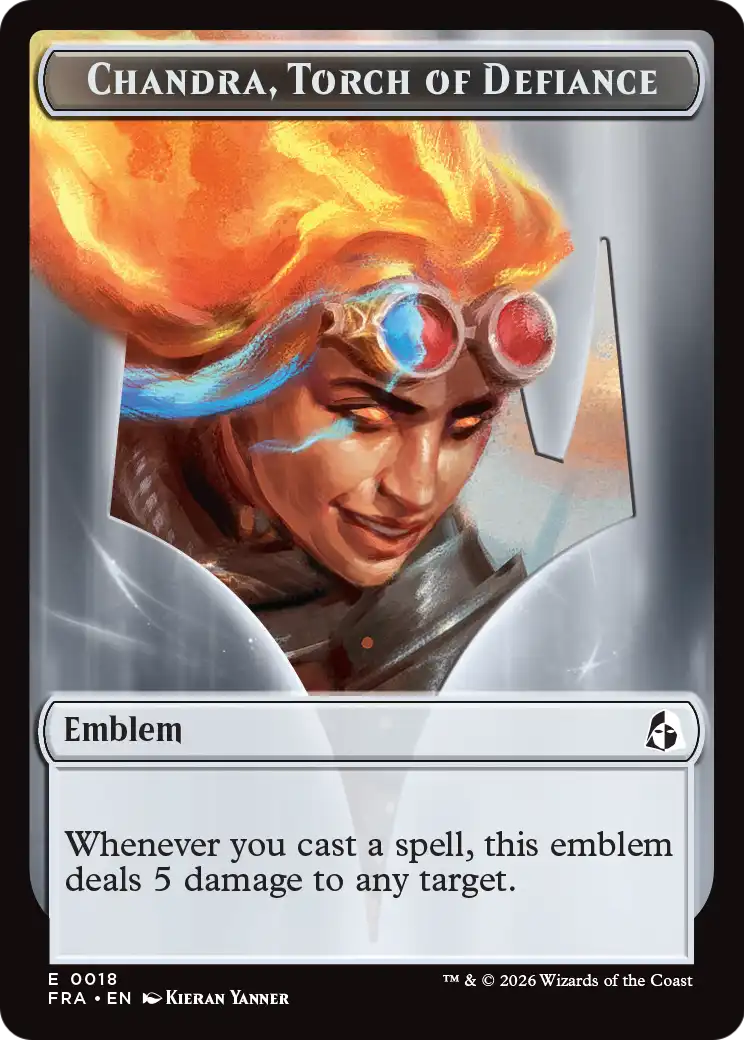 Chandra, Chill of Compliance // Chandra, Torch of Defiance Double-Sided Token [Reality Fracture Tokens] | Gamers Paradise