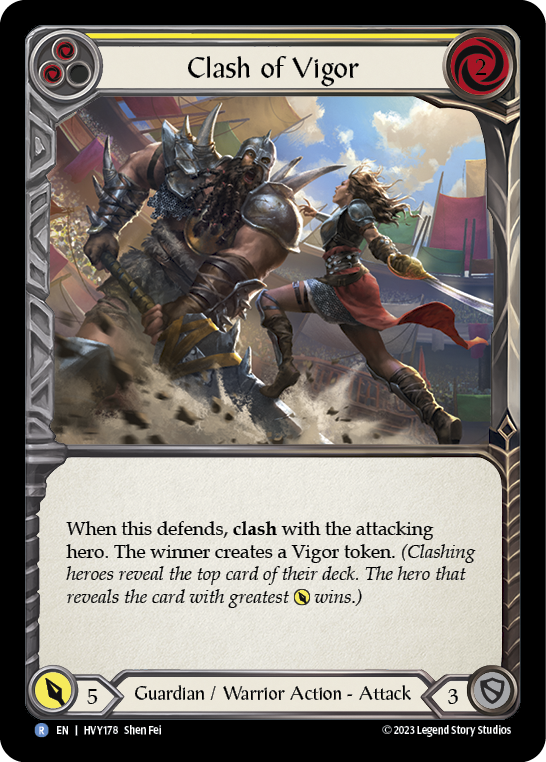 Clash of Vigor (Yellow) [HVY178] (Heavy Hitters)  Rainbow Foil | Gamers Paradise