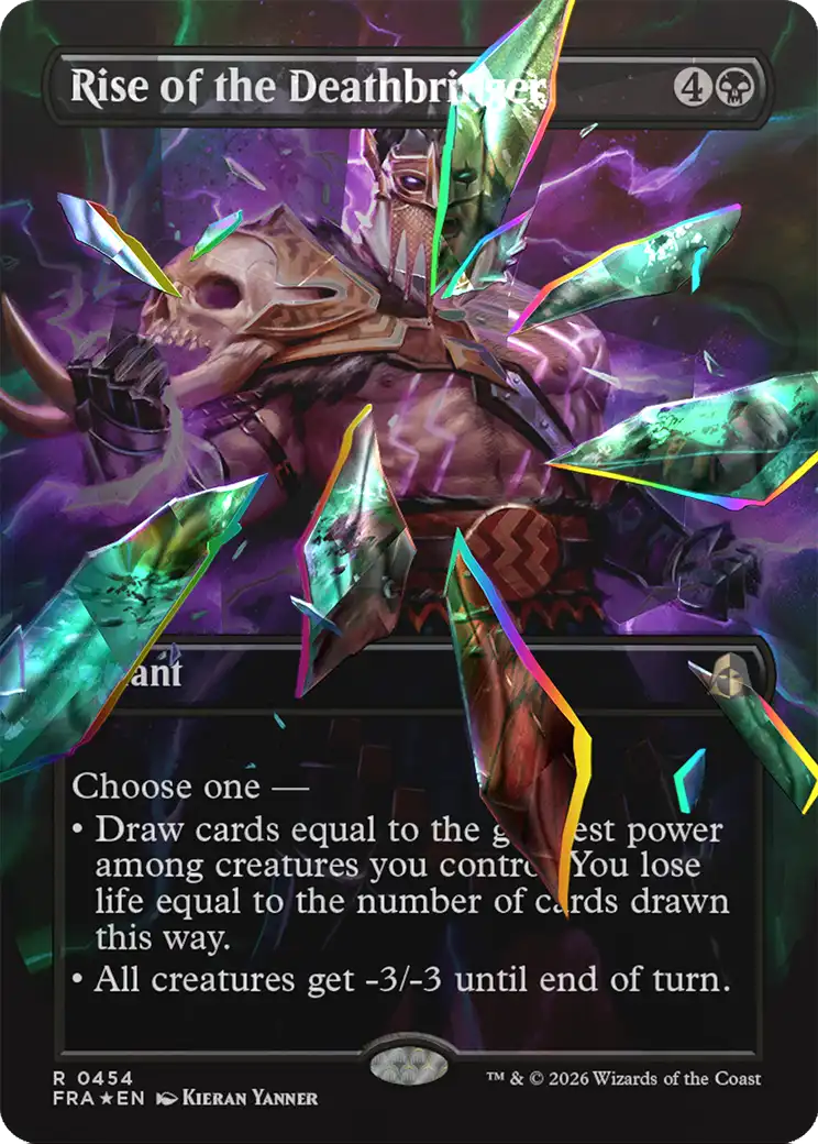 Rise of the Deathbringer (Borderless) (Facet Foil) [Reality Fracture] | Gamers Paradise