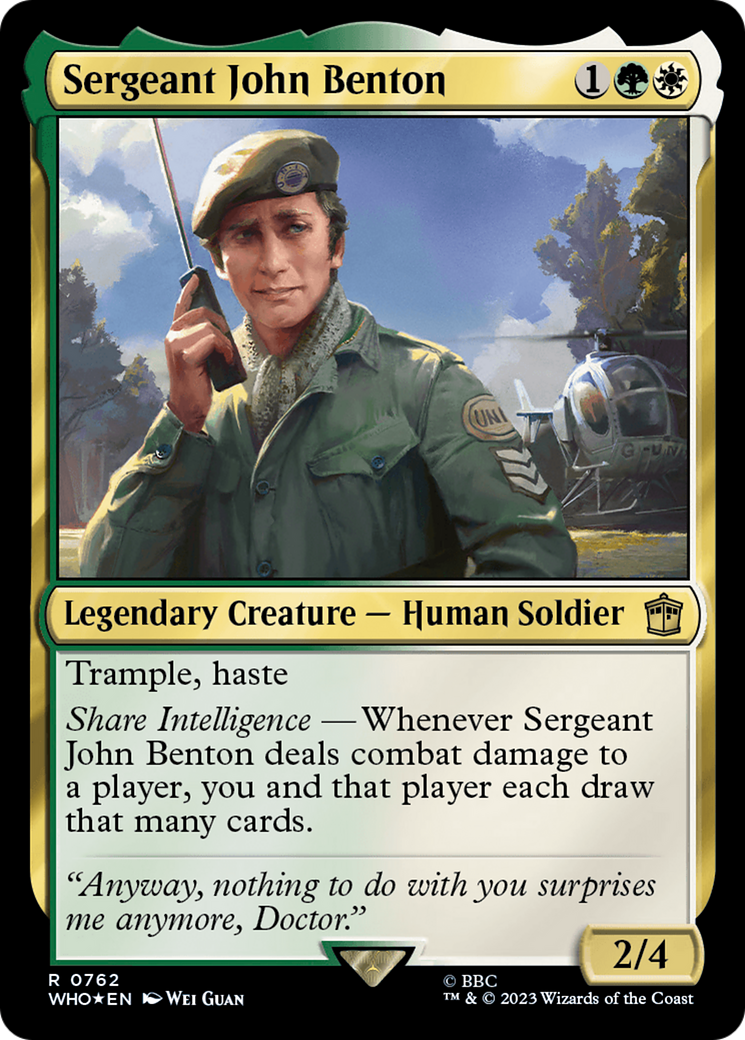 Sergeant John Benton (Surge Foil) [Doctor Who] | Gamers Paradise