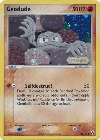 Geodude (53/92) (Stamped) [EX: Legend Maker] | Gamers Paradise