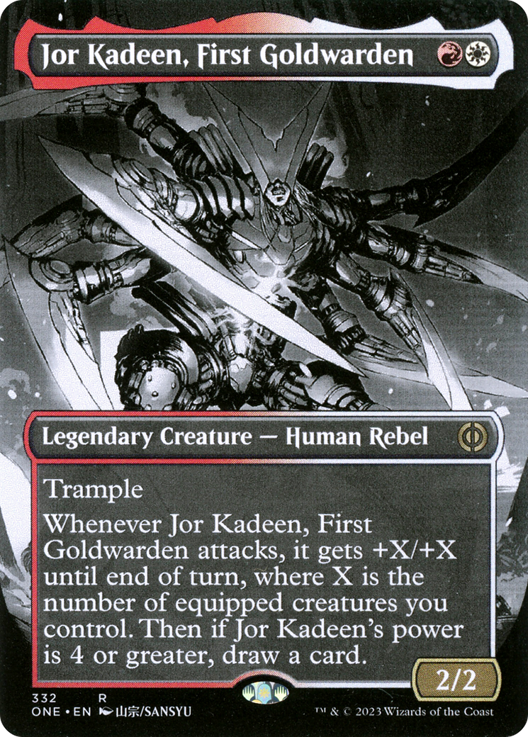 Jor Kadeen, First Goldwarden (Borderless Manga) [Phyrexia: All Will Be One] | Gamers Paradise