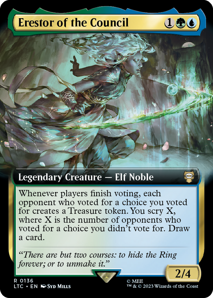 Erestor of the Council (Extended Art) [The Lord of the Rings: Tales of Middle-Earth Commander] | Gamers Paradise