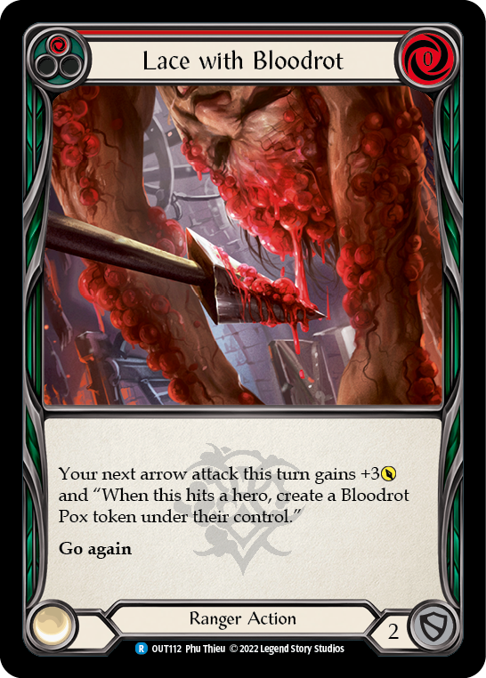 Lace with Bloodrot (Red) [OUT112] (Outsiders)  Rainbow Foil | Gamers Paradise
