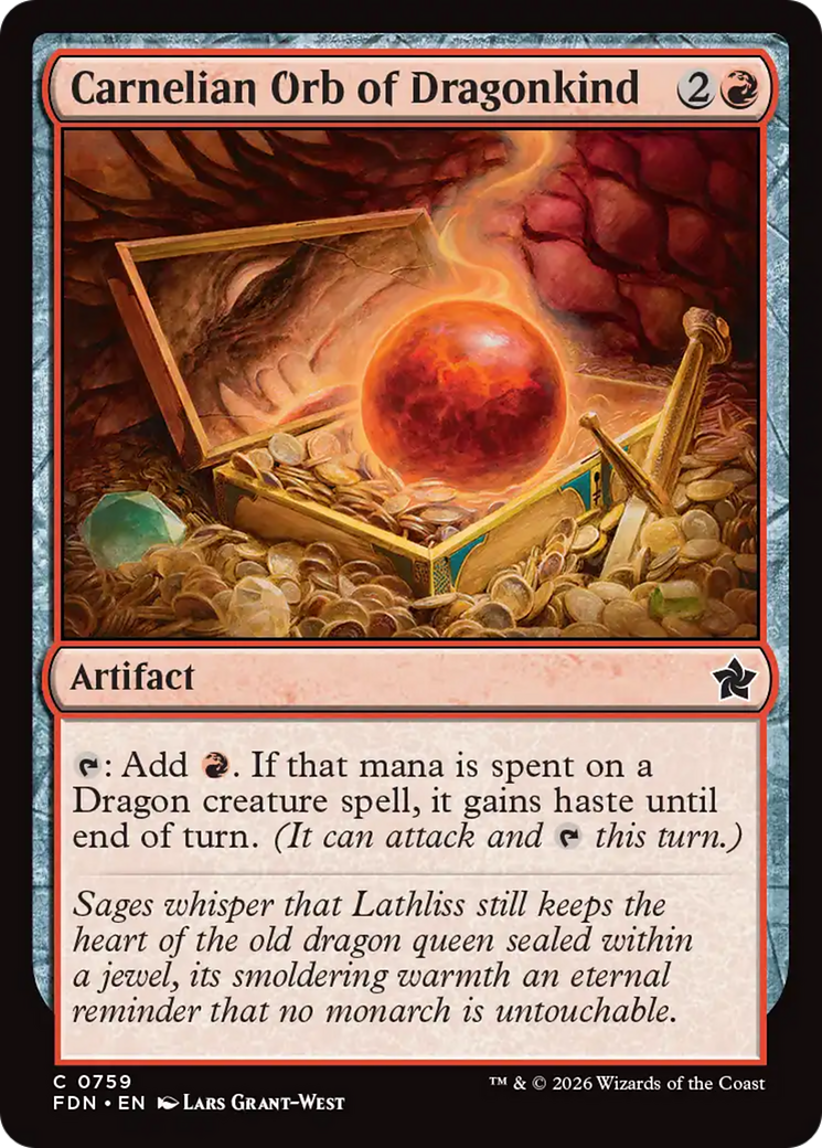 Carnelian Orb of Dragonkind (0759) [Foundations] | Gamers Paradise