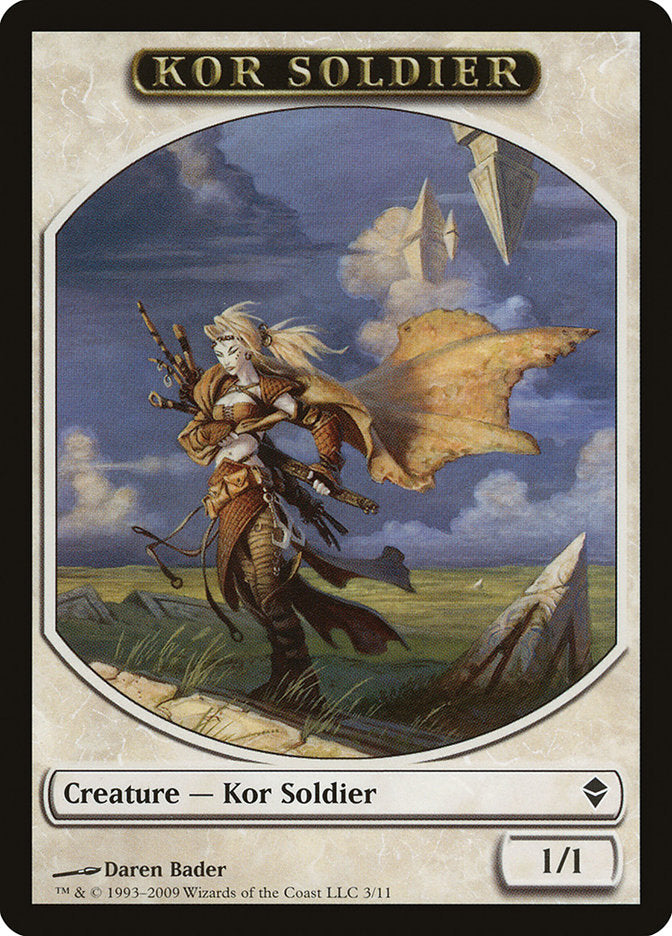 Kor Soldier Token [Zendikar Tokens] | Gamers Paradise