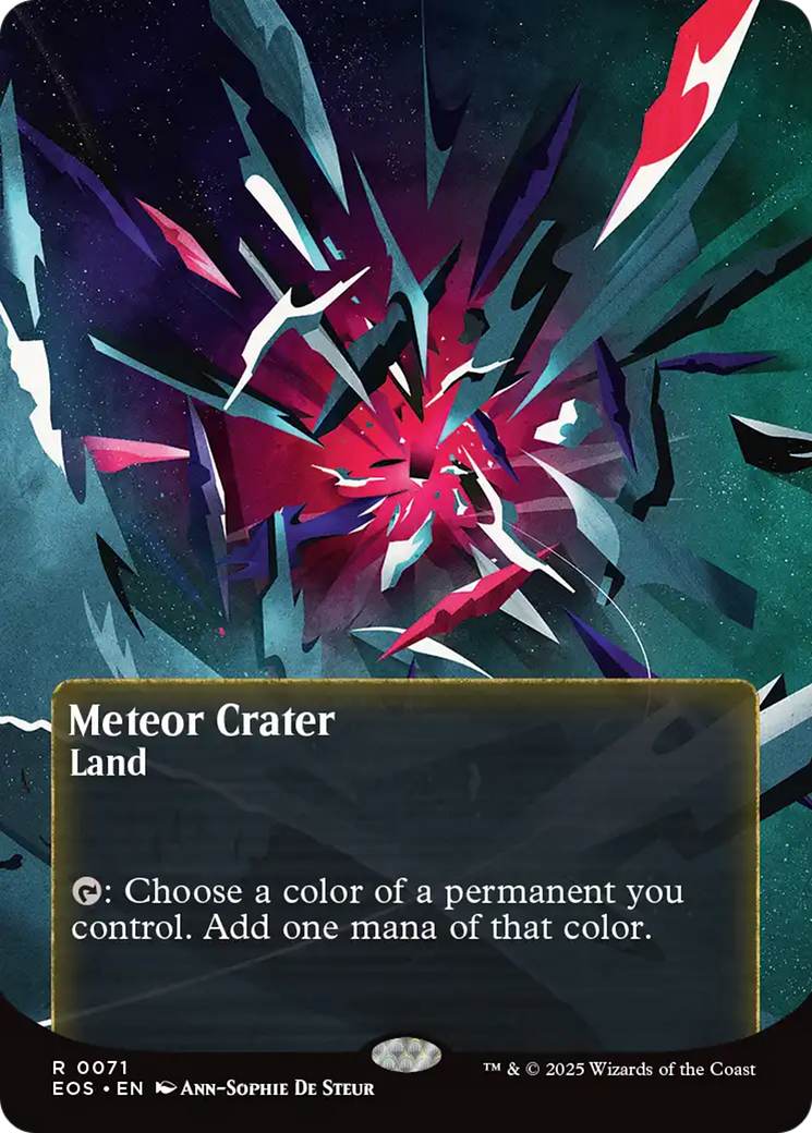 Meteor Crater (0071) (Borderless) [Edge of Eternities: Stellar Sights] | Gamers Paradise