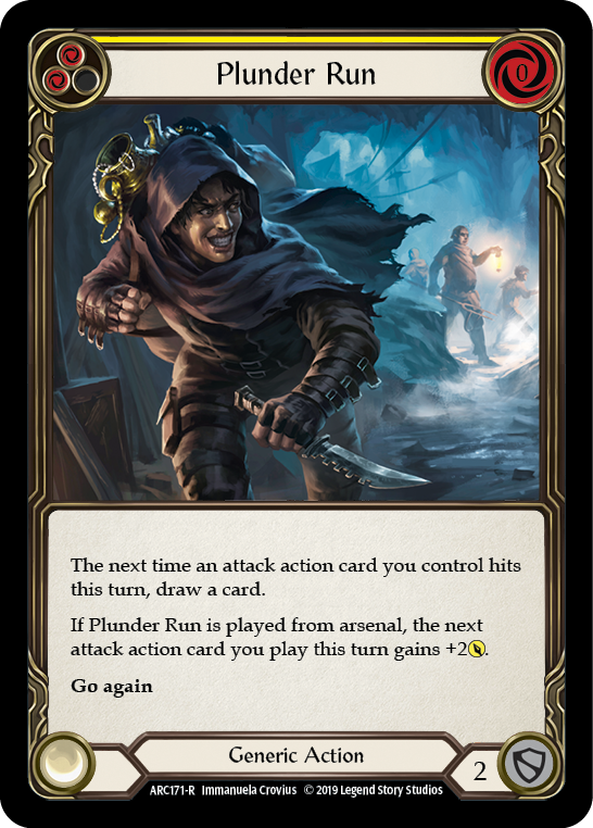 Plunder Run (Yellow) [ARC171-R] (Arcane Rising)  1st Edition Rainbow Foil | Gamers Paradise