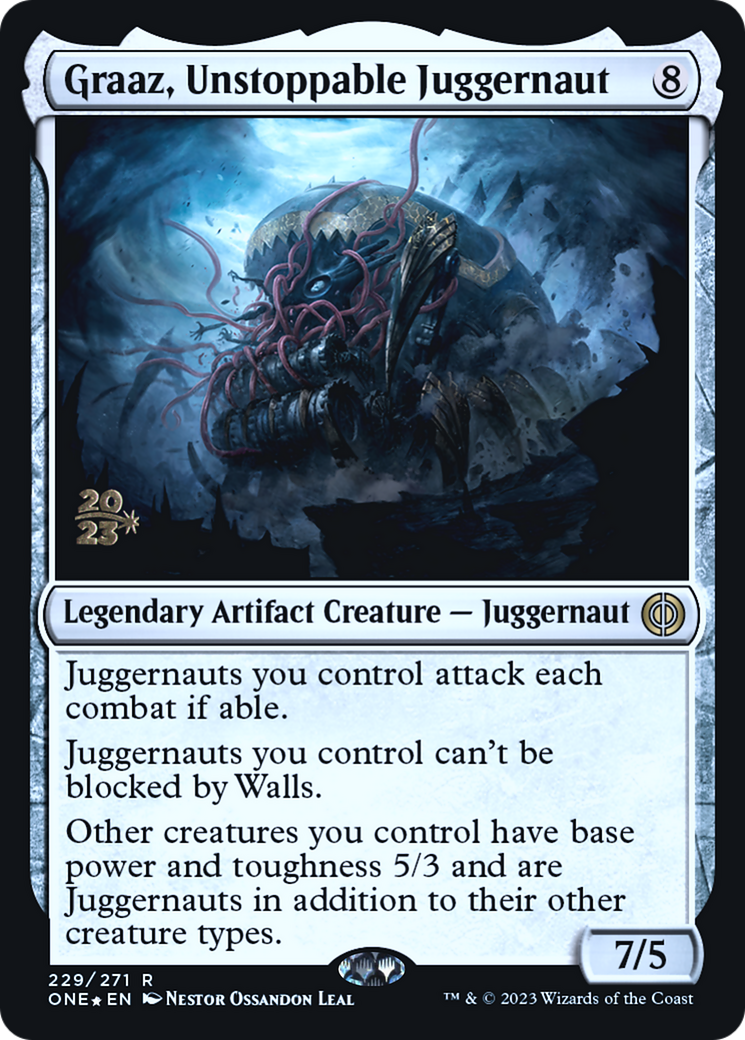 Graaz, Unstoppable Juggernaut [Phyrexia: All Will Be One Prerelease Promos] | Gamers Paradise