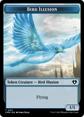 Spirit (0039) // Bird Illusion Double-Sided Token [Commander Masters Tokens] | Gamers Paradise