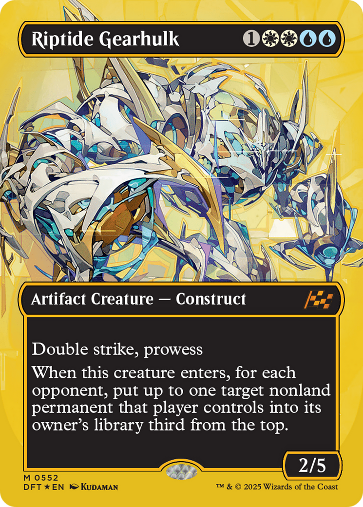 Riptide Gearhulk (Borderless) (First-Place Foil) [Aetherdrift] | Gamers Paradise