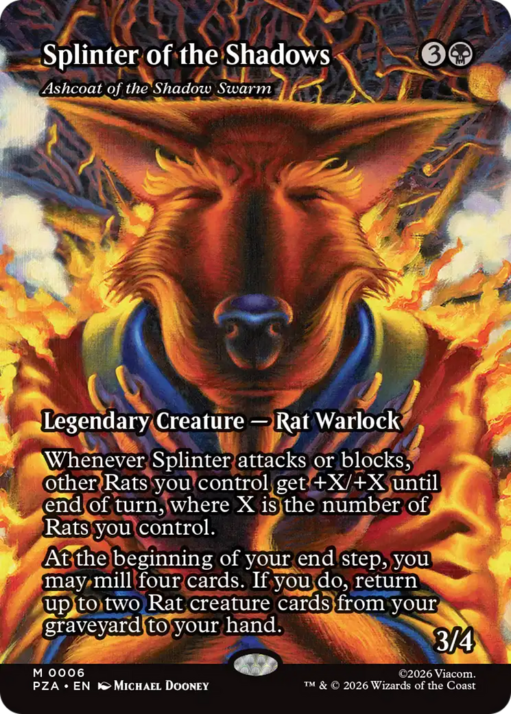 Splinter of the Shadows - Ashcoat of the Shadow Swarm (Borderless) [Teenage Mutant Ninja Turtles Eternal-Legal] | Gamers Paradise