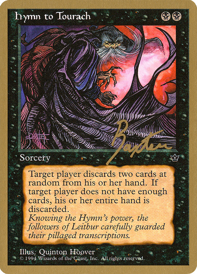 Hymn to Tourach (Cloak) (George Baxter) [Pro Tour Collector Set] | Gamers Paradise