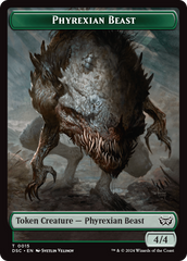 Phyrexian Beast //Manifest Double-Sided Token [Duskmourn: House of Horror Commander Tokens] | Gamers Paradise