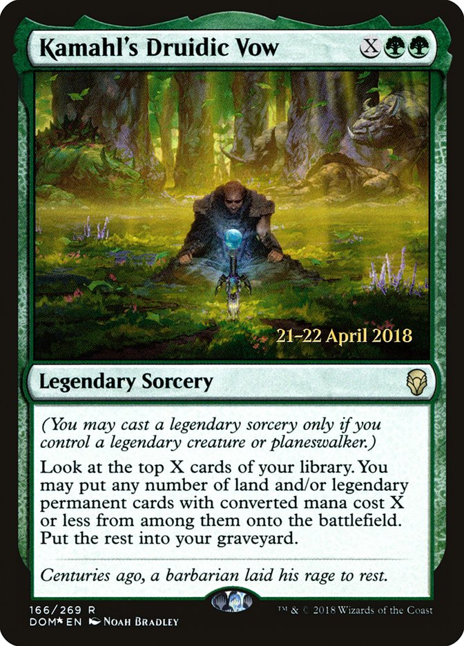 Kamahl's Druidic Vow [Dominaria Prerelease Promos] | Gamers Paradise