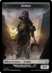 Monk // Zombie Double-Sided Token [March of the Machine Tokens] | Gamers Paradise