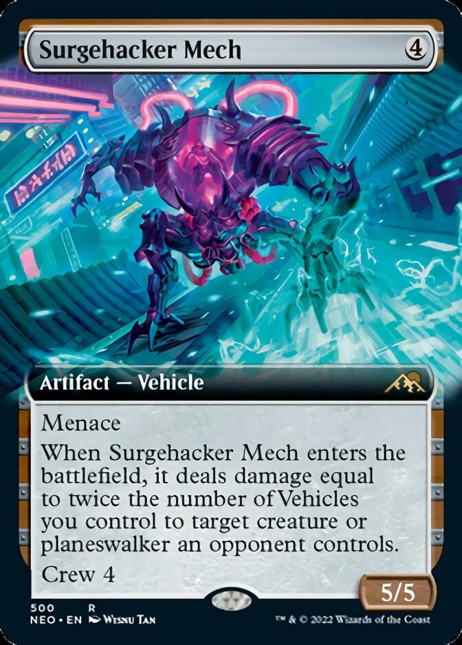 Surgehacker Mech (Extended Art) [Kamigawa: Neon Dynasty] | Gamers Paradise