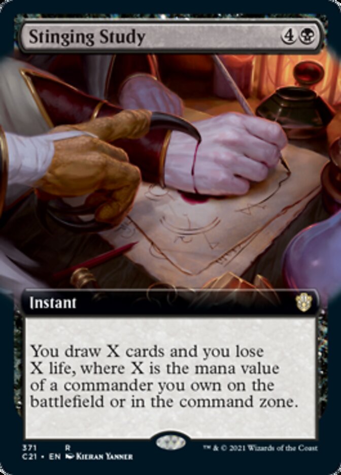 Stinging Study (Extended Art) [Commander 2021] | Gamers Paradise