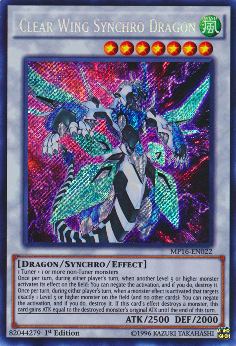 Clear Wing Synchro Dragon [MP16-EN022] Secret Rare | Gamers Paradise