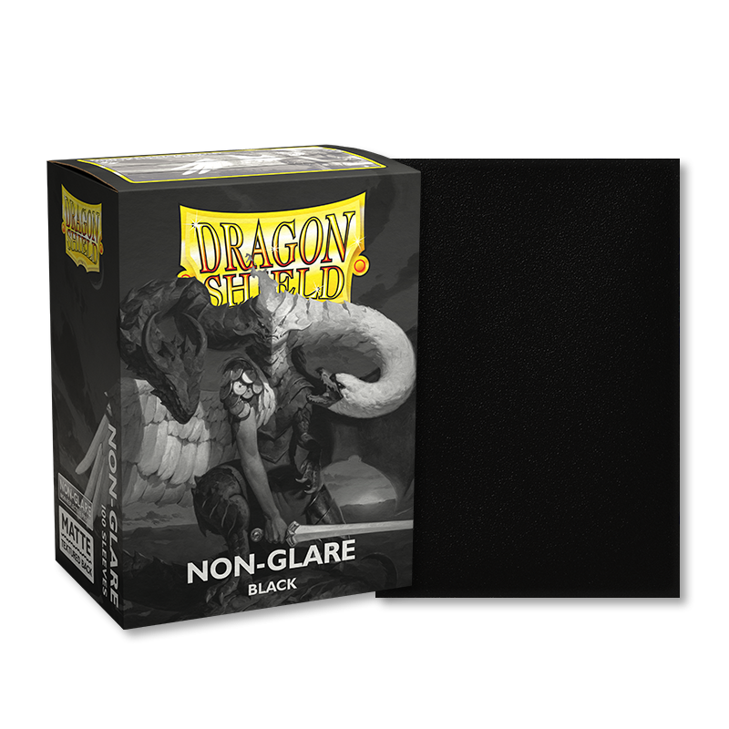 Dragon Shield: Standard 100ct Sleeves - Black (Non-Glare Matte) | Gamers Paradise
