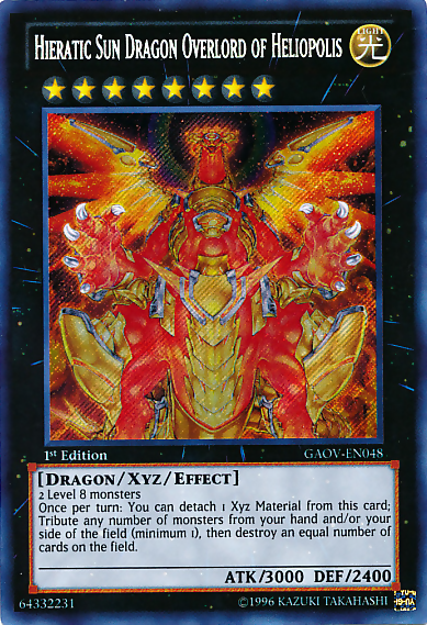 Hieratic Sun Dragon Overlord of Heliopolis [GAOV-EN048] Secret Rare | Gamers Paradise